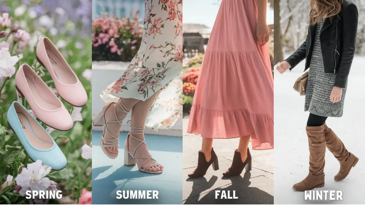 Cute Shoes to Wear with Dresses for Different Seasons