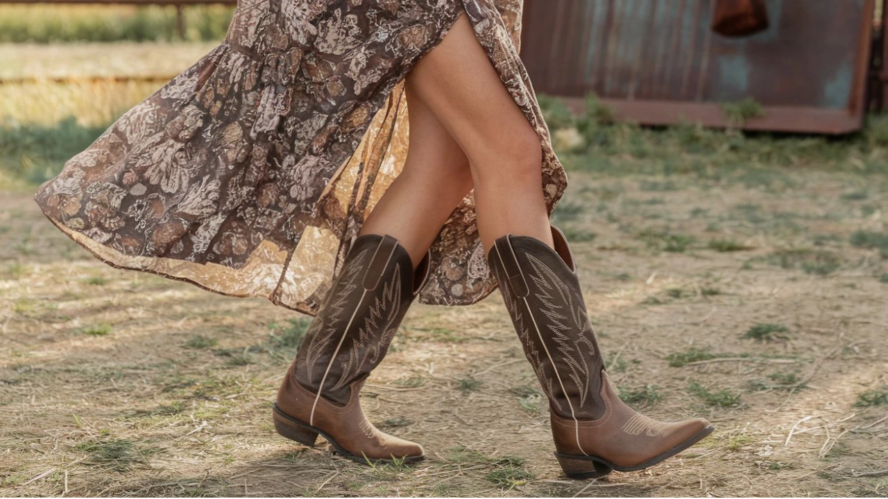 High Ankle Cowboy Boots For Female