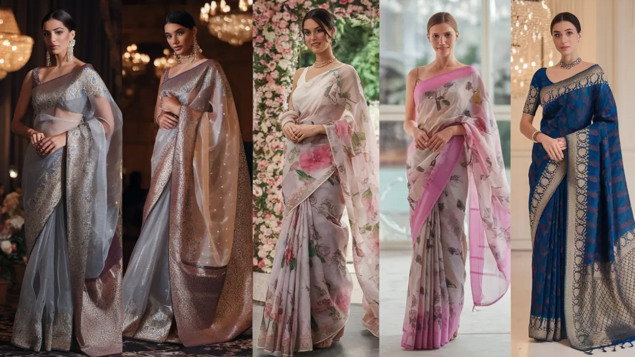 Organza Sarees designs