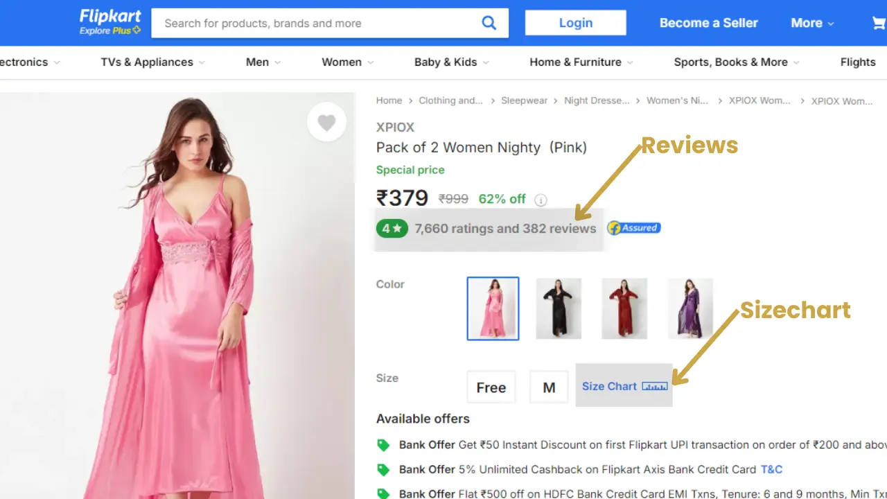 Selecting Hot Night Dresses For Women On Flipkart