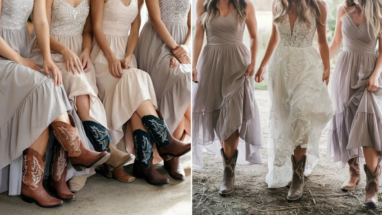 Bridesmaid Dresses and Cowboy Boots