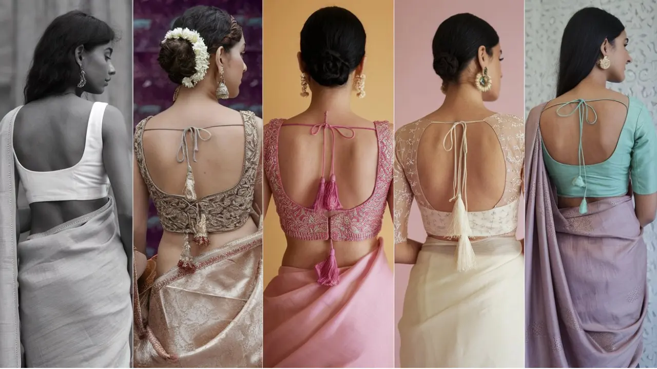 Different Blouse Back Designs According To Different Saree Favrics