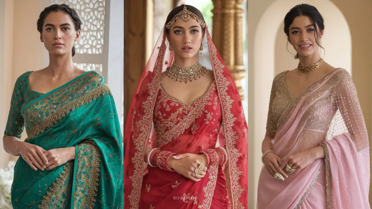 Different Blouses For Different Saree Colors