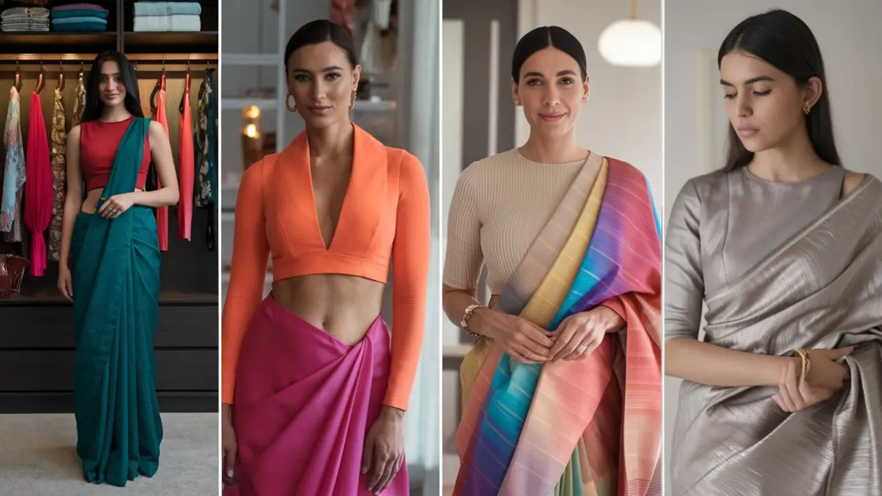 Different Blouses For Different Sarees