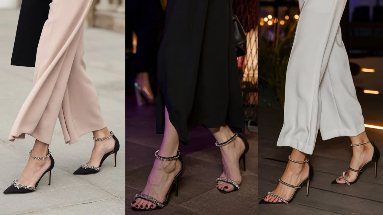 Wide Leg Pants And Shoes For Formal Events